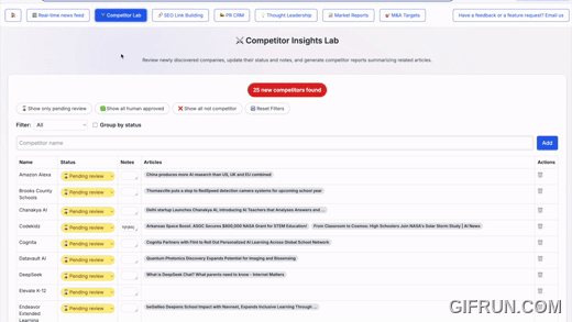 Live Competitor Radar